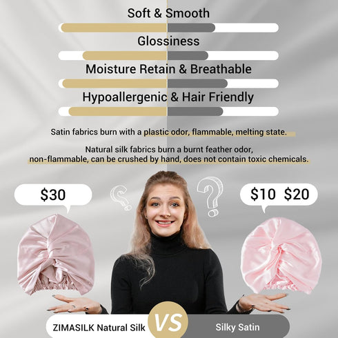 22 Momme Adjustable 100% Mulberry Silk Bonnet